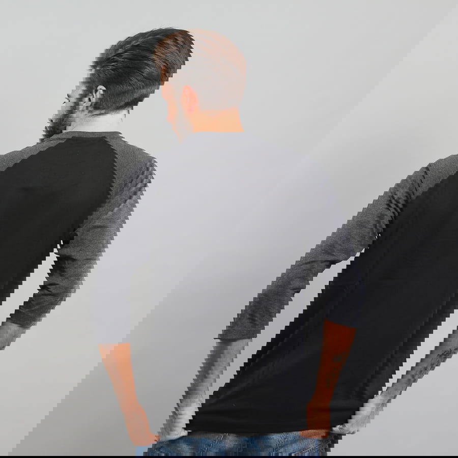 T-paita Urban Classics Contrast 3/4 Sleeve Raglan Tee Musta | TB366 černá, 1