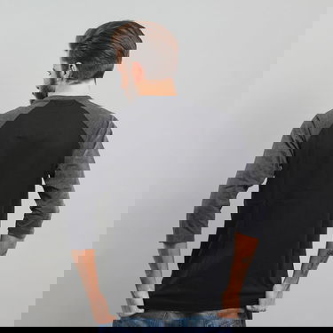 T-paita Urban Classics Contrast 3/4 Sleeve Raglan Tee Musta | TB366 černá, 1