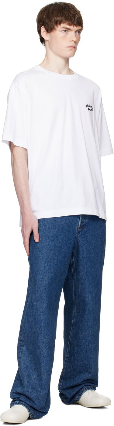 T-paita MAISON KITSUNÉ Maison Kitsuné Handwriting Oversized T-Shirt Valkoinen | PM00110KJ0119, 3