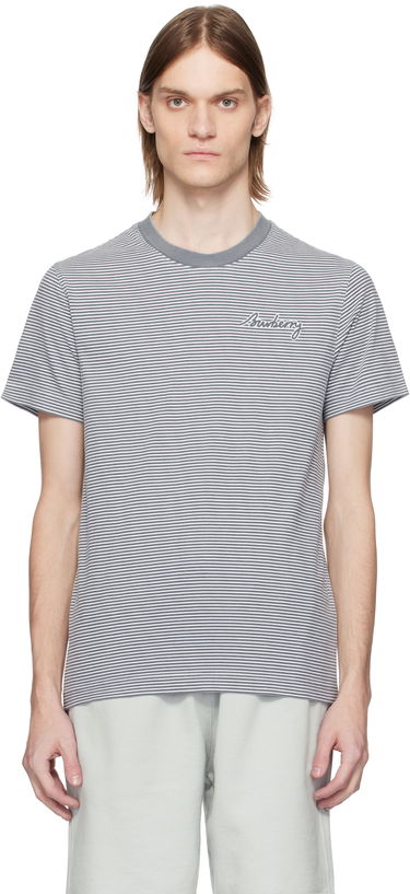 T-paita Burberry Burberry Cotton Striped T-Shirt Harmaa | 8109141, 0