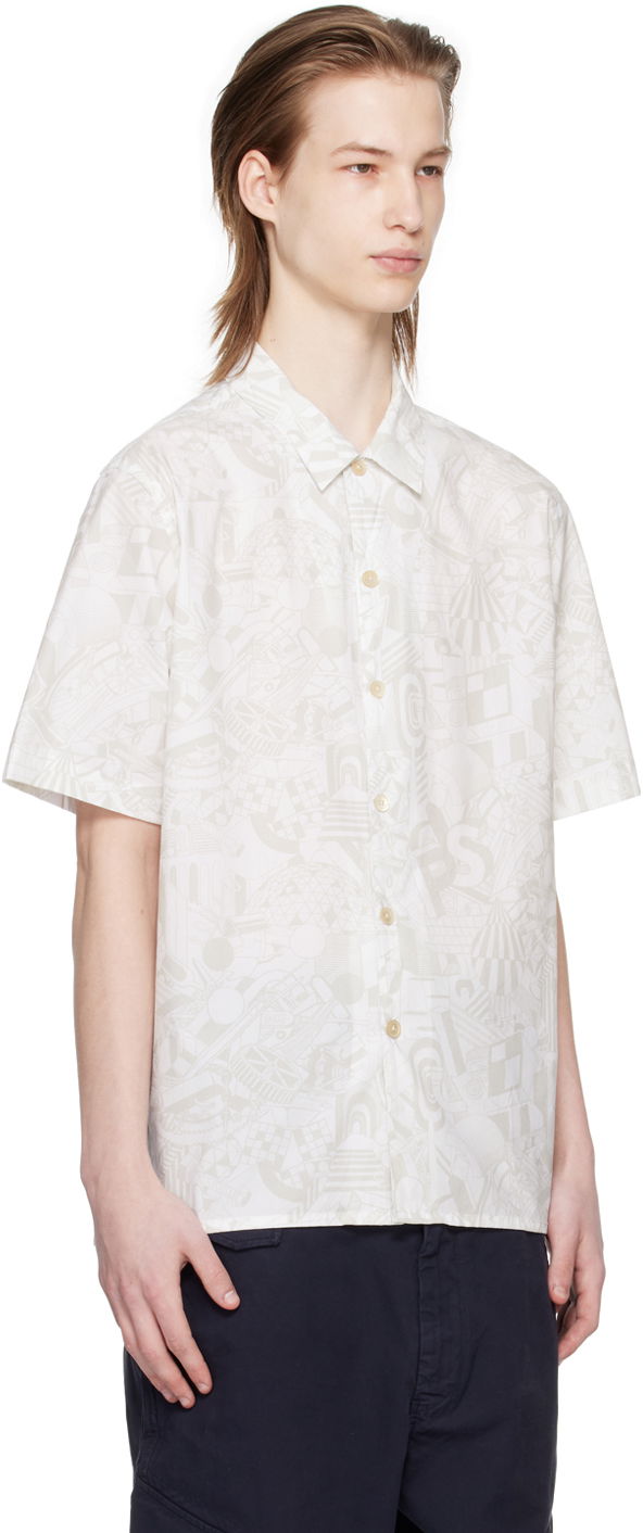 Paita Paul Smith PS Paul Smith Pattern Shirt Valkoinen | M2R-695U-M21966-02, 1