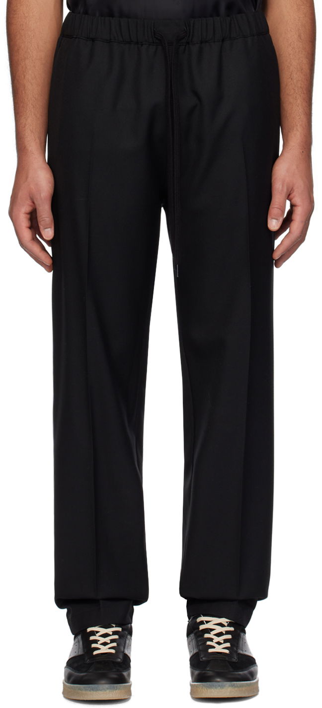 Housut Maison Margiela MM6 Tapered Trousers Musta | SH0KA0007 S78357