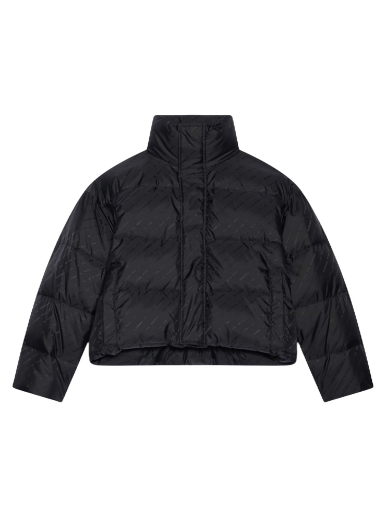 Puffer takki Balenciaga Allover Logo BB Puffer Jacket Musta | 681883TKO401000