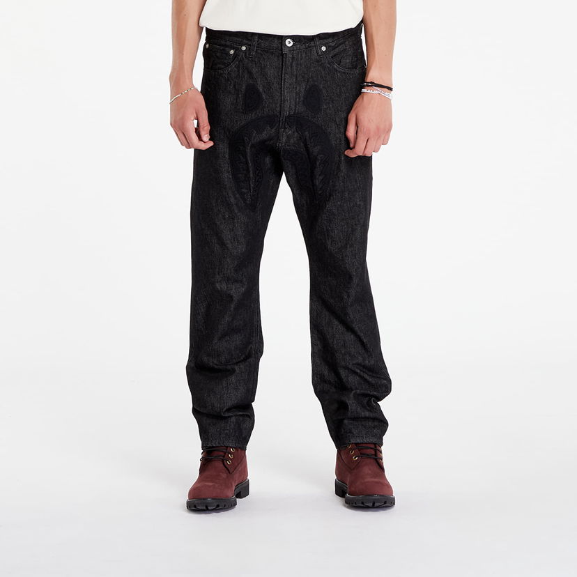 Jeans BAPE A BATHING APE Shark 13 Oz Denim Pants Musta | 001DPK801004M BLK