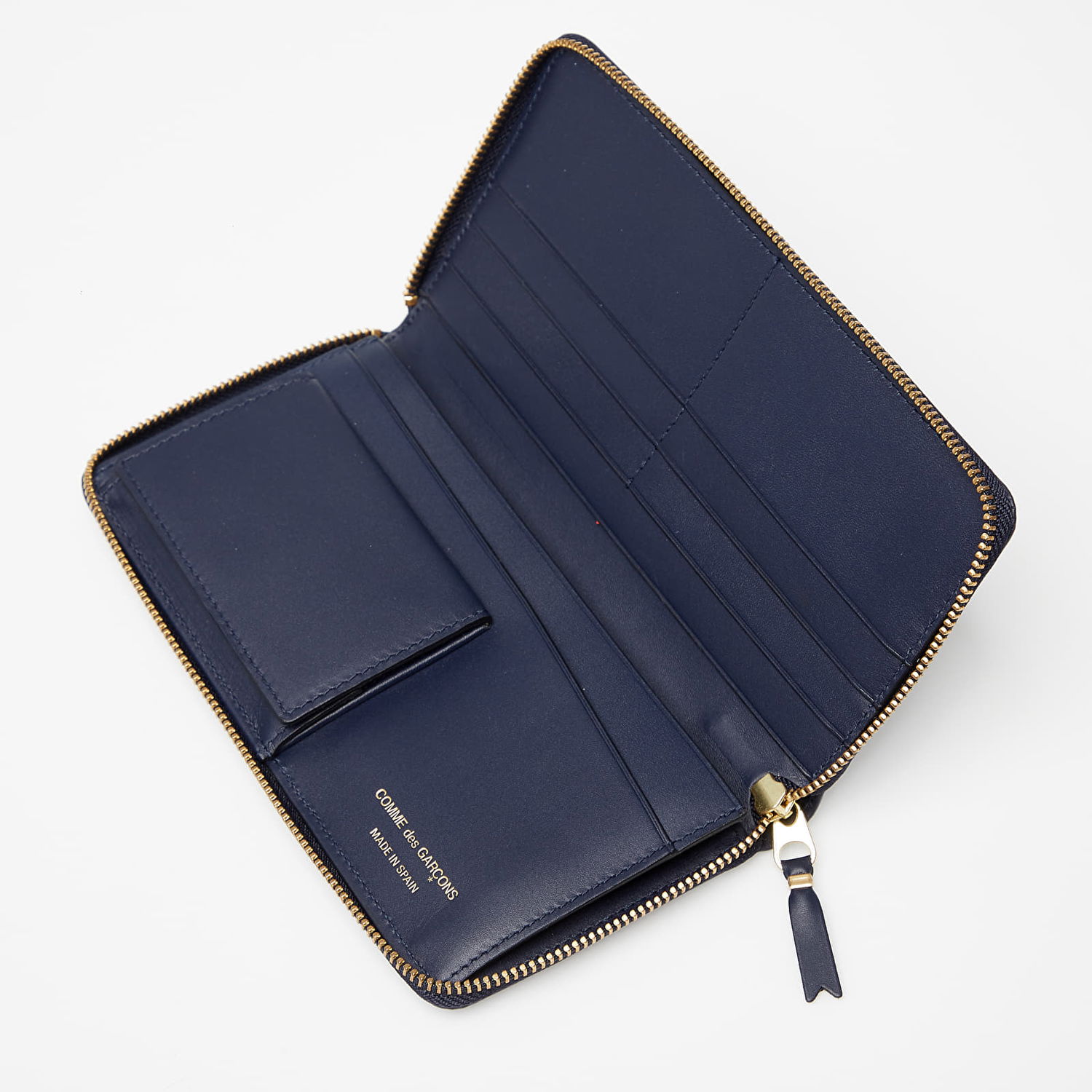 Lompakko Comme des Garçons Classic Colour Leather Wallet Navy Tummansininen | SA0110 NAVY, 1