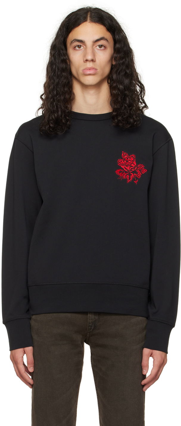 Villapaita rag & bone Lunar New Year Embroidered Sweatshirt Musta | MBC22HT058NY58