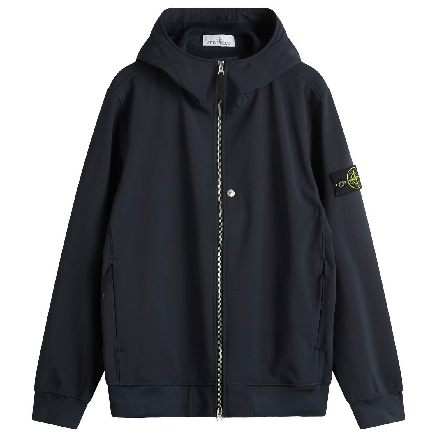 Takki Stone Island Soft Shell-R Hooded Jacket, Size Large Tummansininen | K2S15Q100004-V0020, 1