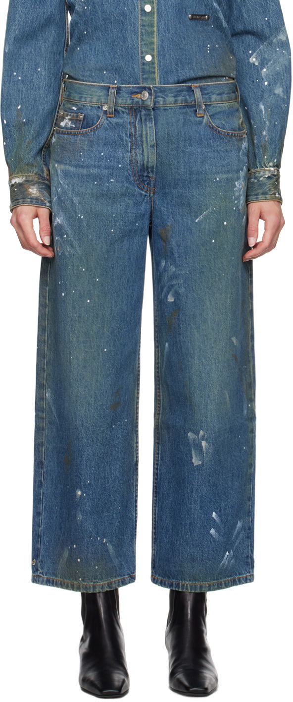Jeans Helmut Lang Painted Wide Leg Jeans Sininen | O05DW202