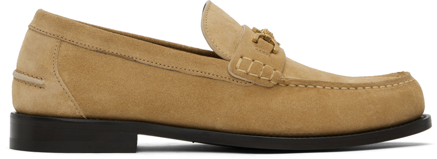 Kengänhoito Versace Versace Giuliano Suede Loafers Beige | 1013592_1A13357, 0