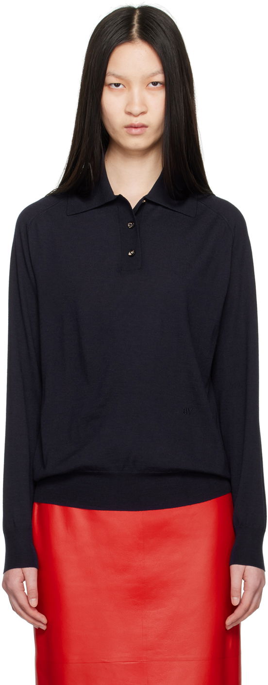 Poolopaita Bottega Veneta Polo With Exposed Seam Tummansininen | 792419 V4BF0, 0