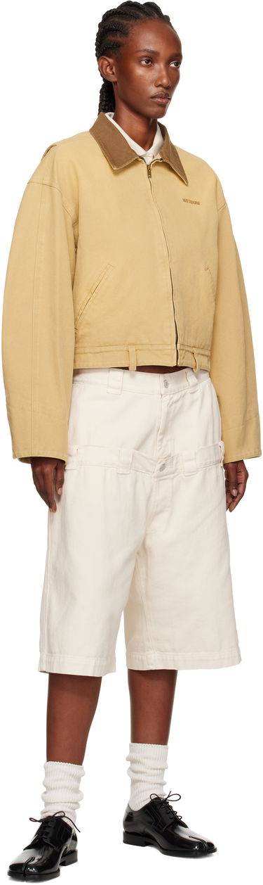 Takki We11done We11done Washed Work Cropped Jacket Beige | WD-JK2-25-008-W-BG, 3