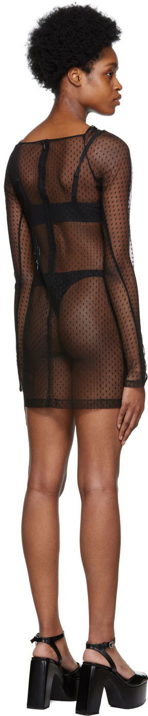 Mekko Coperni Twisted Tulle Minidress Musta | COPJS18005, 2