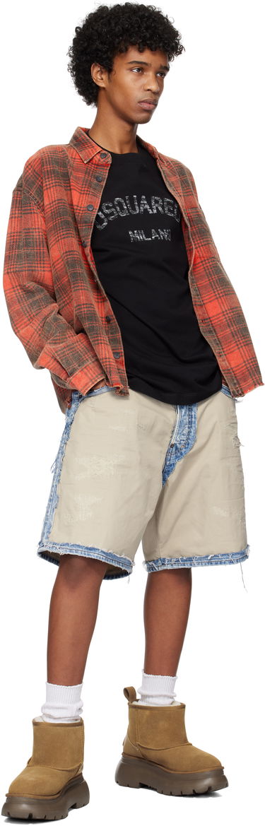 Shortsit DSQUARED2 Dsquared2 Super Ripped Mixed Boxer Denim Shorts Sininen | S74MU0878_S30309, 3