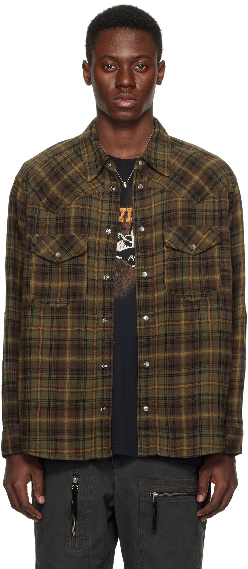 Paita ISABEL MARANT Isabel Marant Panema Plaid Shirt Vihreä | 25PCH0225HA-C1I03H