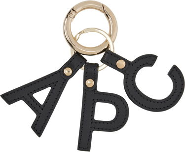 Avaimenperät A.P.C. A.P.C. Lettres 'A.P.C.' Leather Keychain Musta | PXAWV-F63656, 0