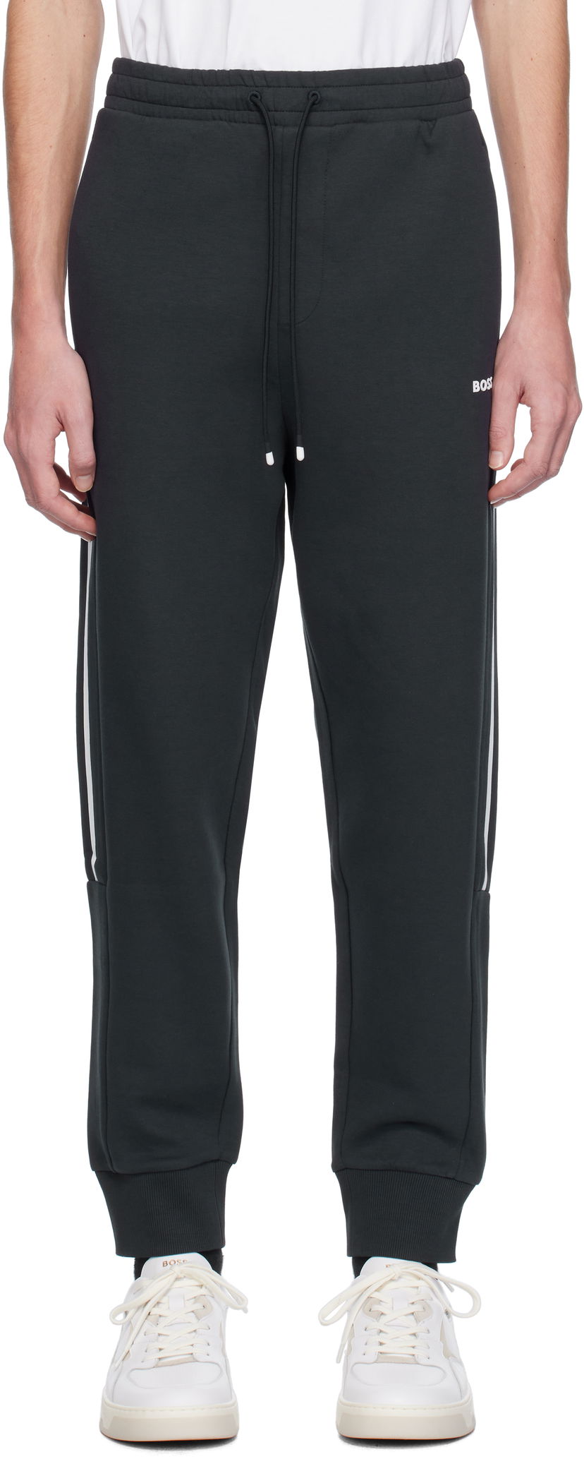 Verryttelyhousut BOSS Three-Pocket Sweatpants Musta | 50511517
