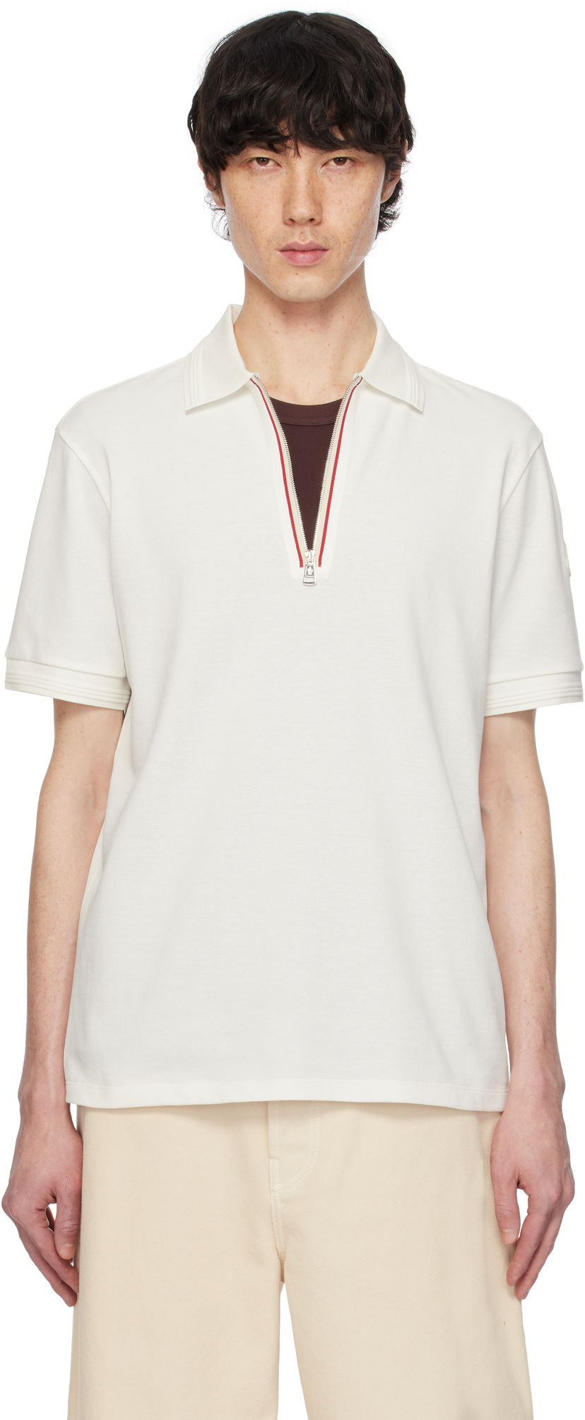 Poolopaita Moncler Moncler Archivio Short Sleeve Polo Valkoinen | K10918A0000289A16