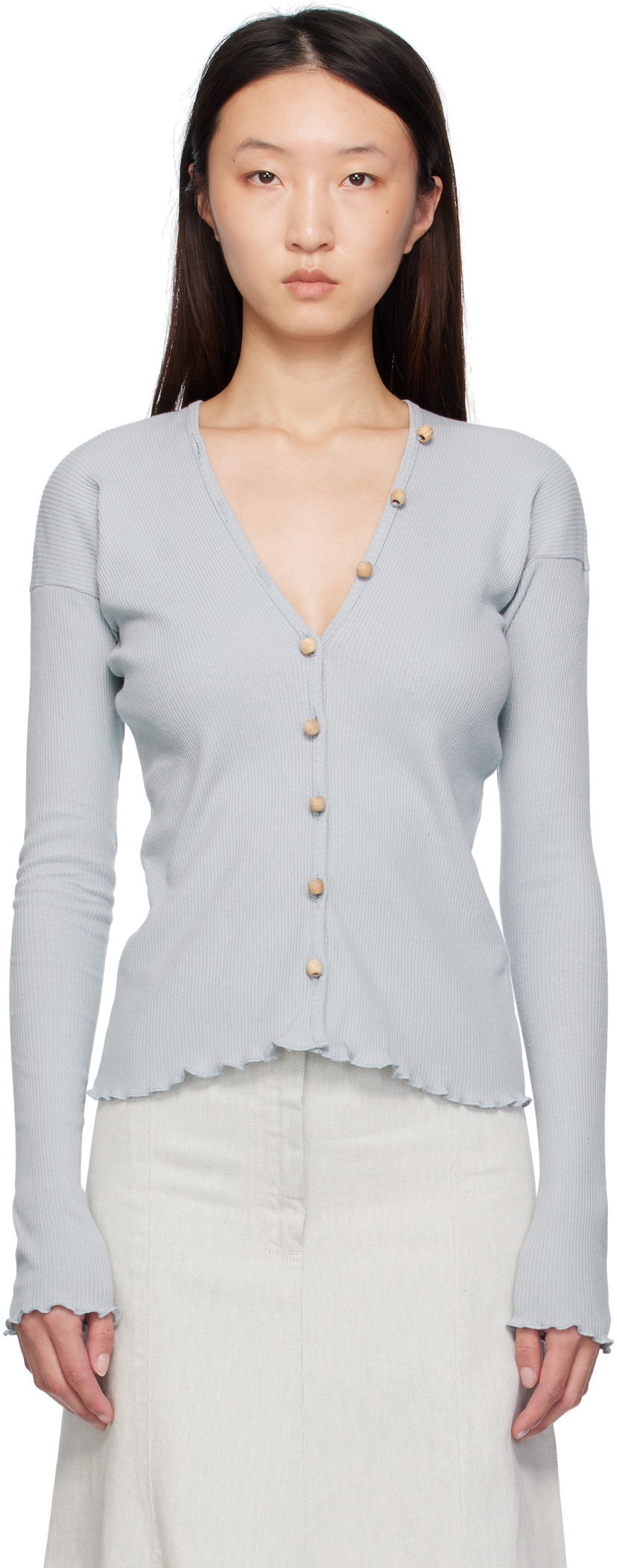 Villapaita Baserange Baserange Tav Knit Cardigan Sininen | TOTVC-RC-SU25