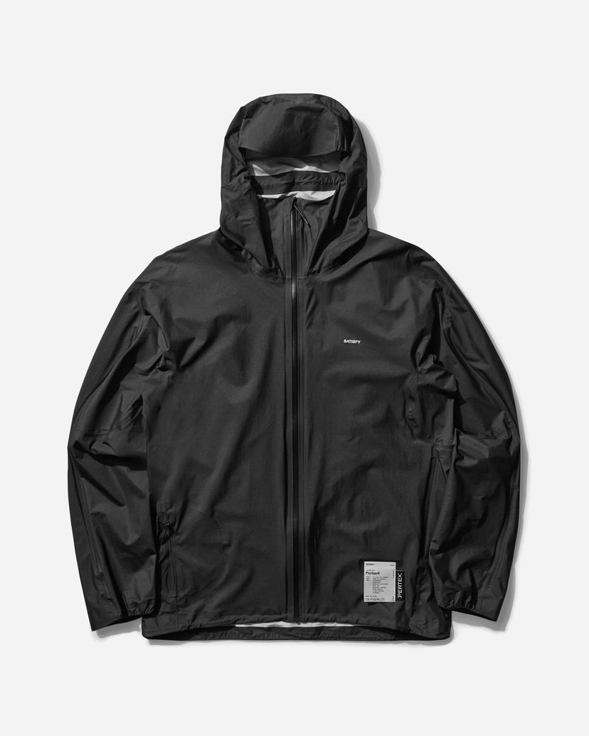 Tuulitakki Satisfy Pertex 3L Fly Rain Jacket Musta | 11045 BK-SA