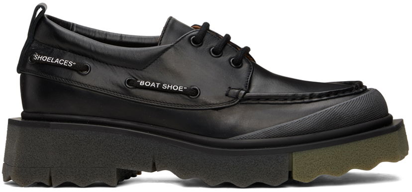 Vaatteet Off-White Off-White Sponge Boat Shoes Musta | OMIG006S23LEA0011056