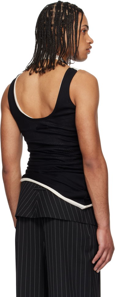 Tankkitoppi Jean Paul Gaultier Jean Paul Gaultier 'The Red Draped Double' Tank Top Musta | 25/34-F-DB053-J092-0003, 2