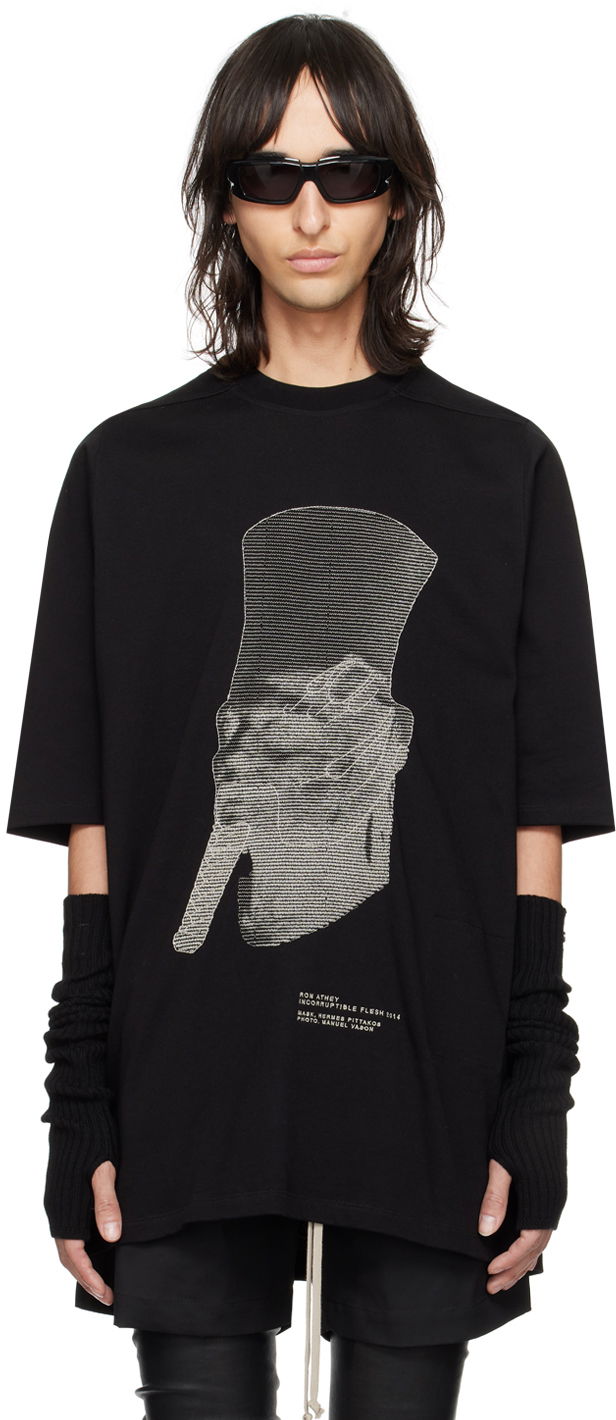 T-paita Rick Owens Ron Jumbo T-Shirt Musta | RU01D3249 BAEM7