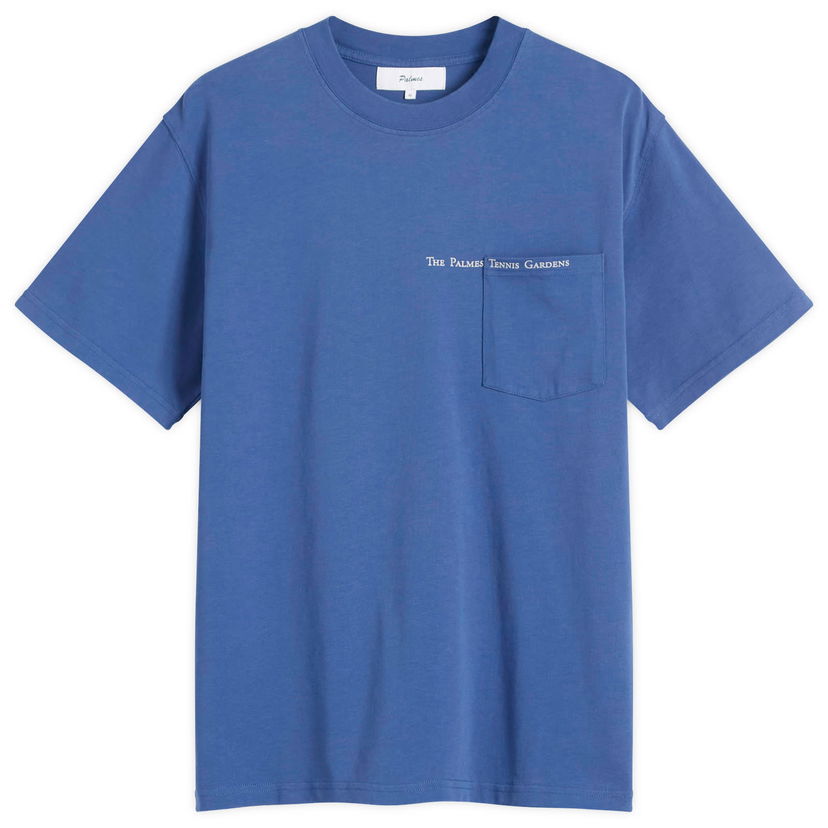 T-paita Palmes Palmes Garden Pocket T-Shirt, Size Large Sininen | P10-0042-677