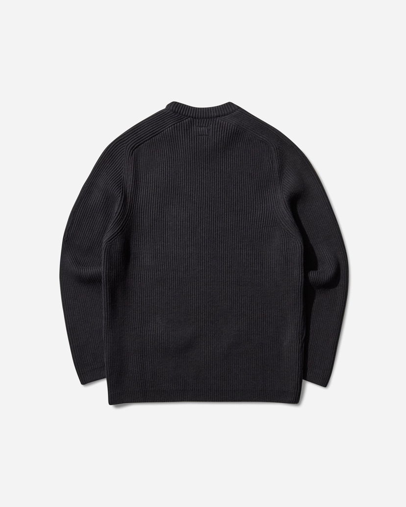 Villapaita C.P. Company Full Rib Crewneck Sweater Musta | 19CMKN015A-006608A 999