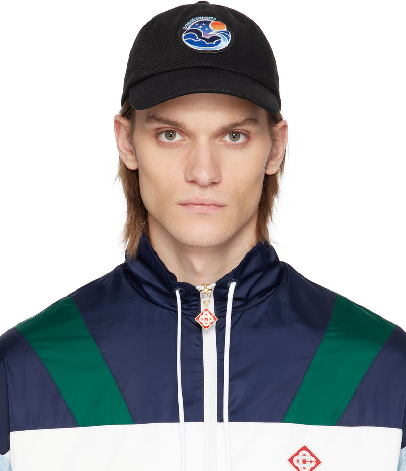 Korkki Casablanca Casablanca Midnight Wave Patch Cap Musta | AS25-HAT-002-01