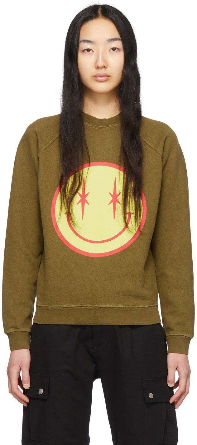 Huppari PHIPPS Organic Cotton Sweatshirt With Smiley Print Vihreä | T002 W B1 J0001 11019