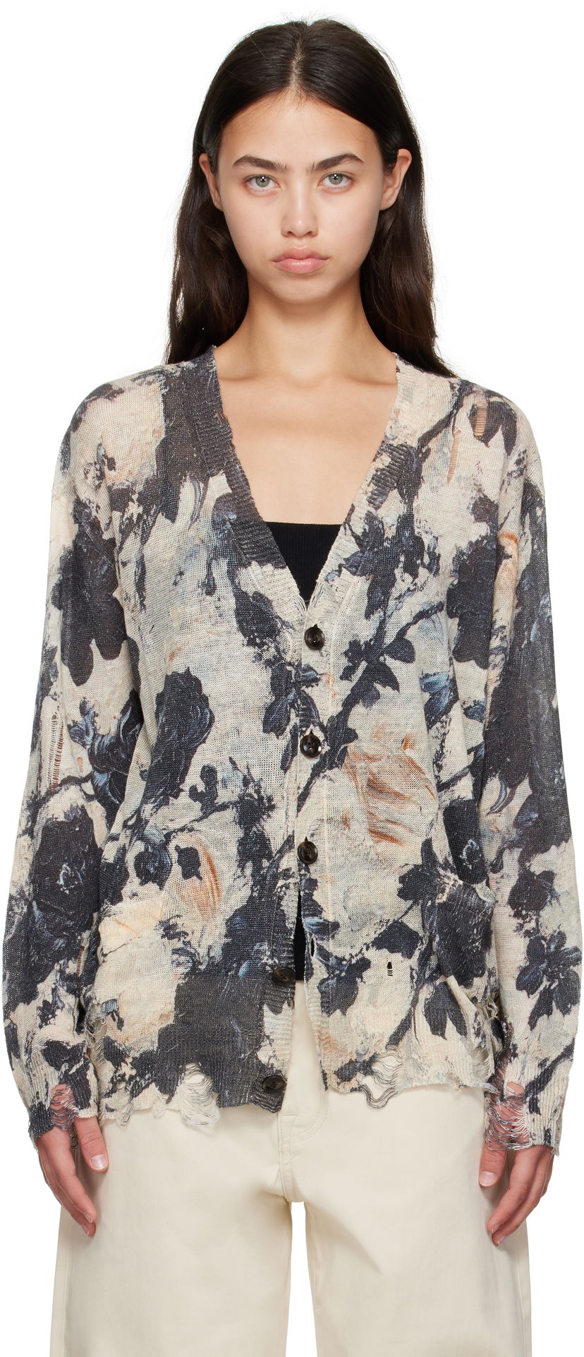 Villapaita R13 R13 Boyfriend Floral Cardigan Monivärinen | R13WY200-Y228A