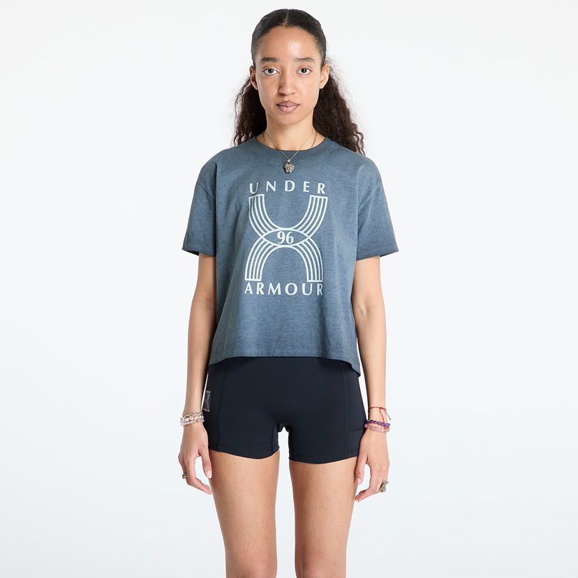 Crop top Under Armour Under Armour Run 96 Graphic Crop Top Harmaa | 1389568-001