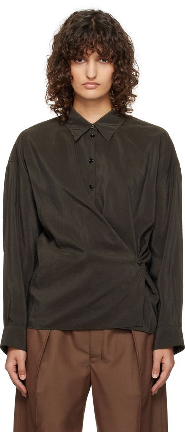 Paita LEMAIRE Lemaire Straight Collar Twisted Shirt Ruskea | SH1141 LF1308, 0
