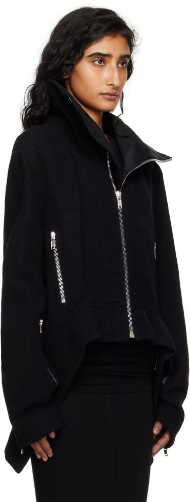 Takki Rick Owens Rick Owens Concordians Exploder Cropped Jacket Musta | RP02E4722 WBD, 1