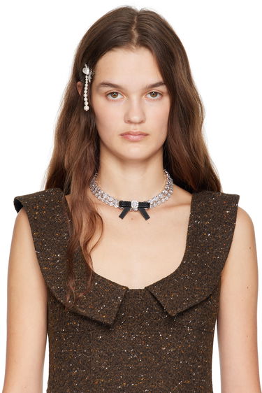 Kaulakoru SHUSHU/TONG SHUSHU/TONG YVMIN Edition Rubber Bow Gemstone Choker Metallinen | 21375BLK00NN, 3