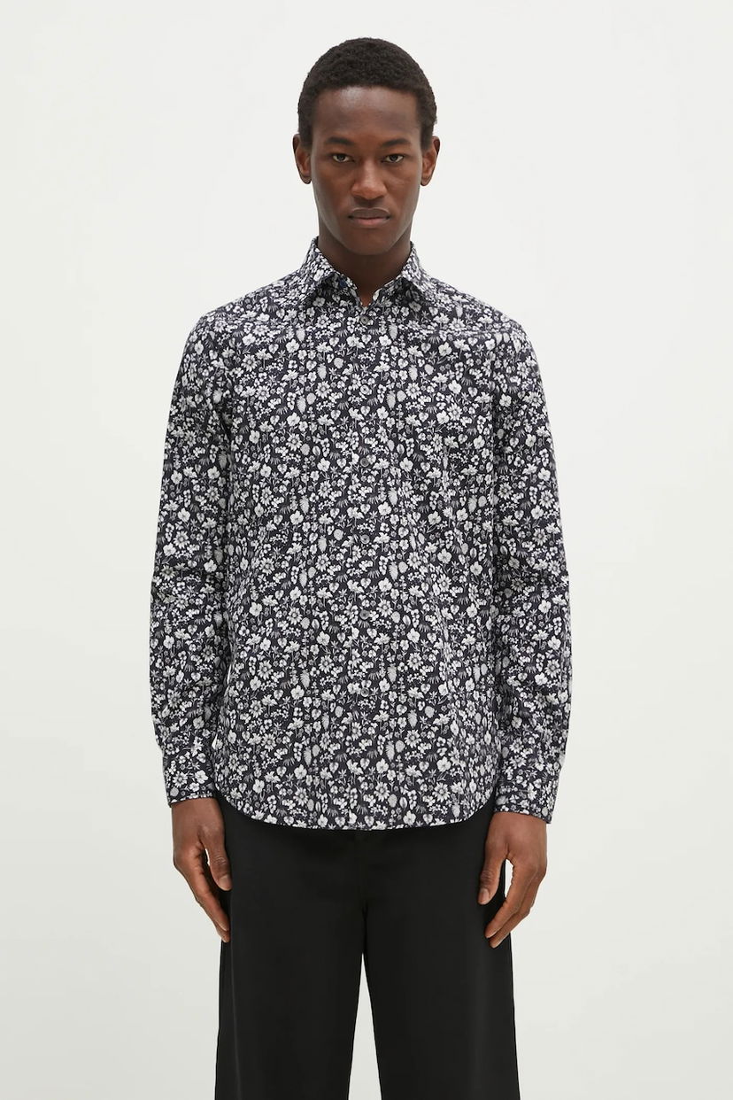 Paita Paul Smith Paul Smith Slim Floral Shirt Tummansininen | M1R.800P.P02609