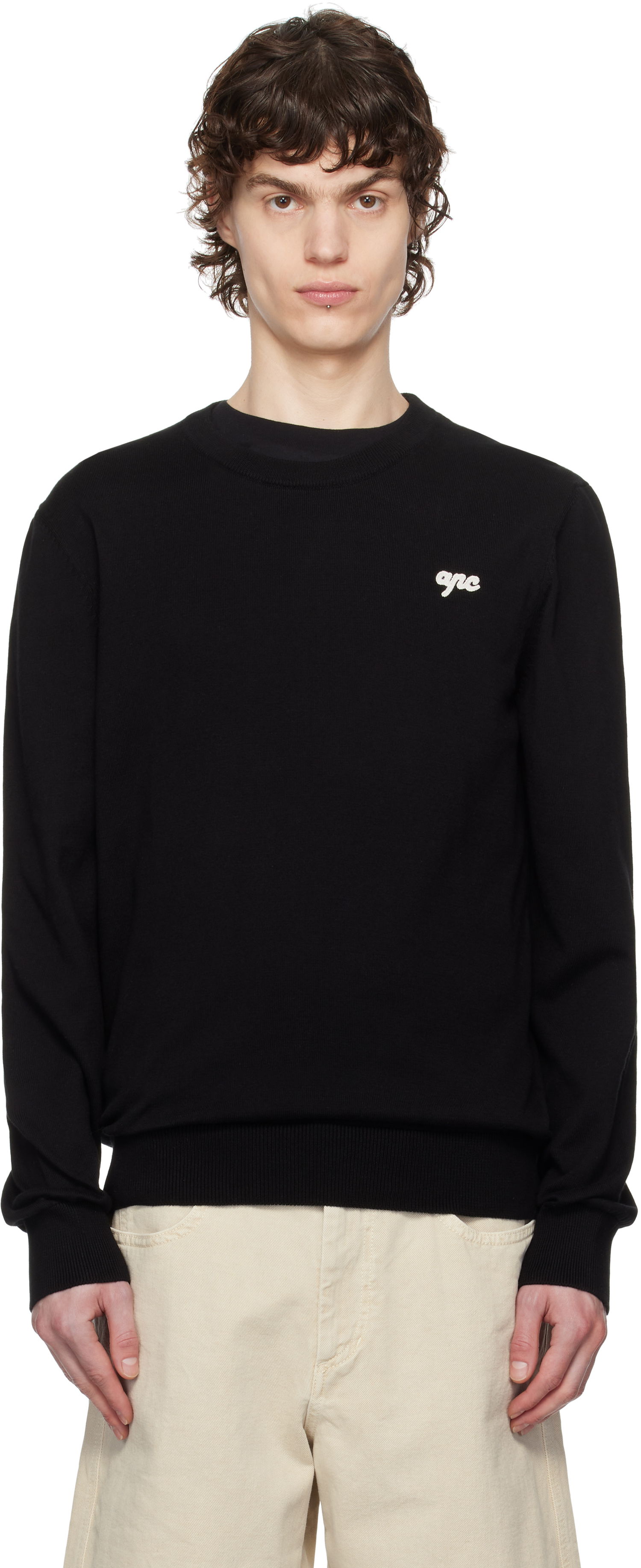 Villapaita A.P.C. A.P.C. Neville Crewneck Sweater Musta | COGDK-H23394, 0