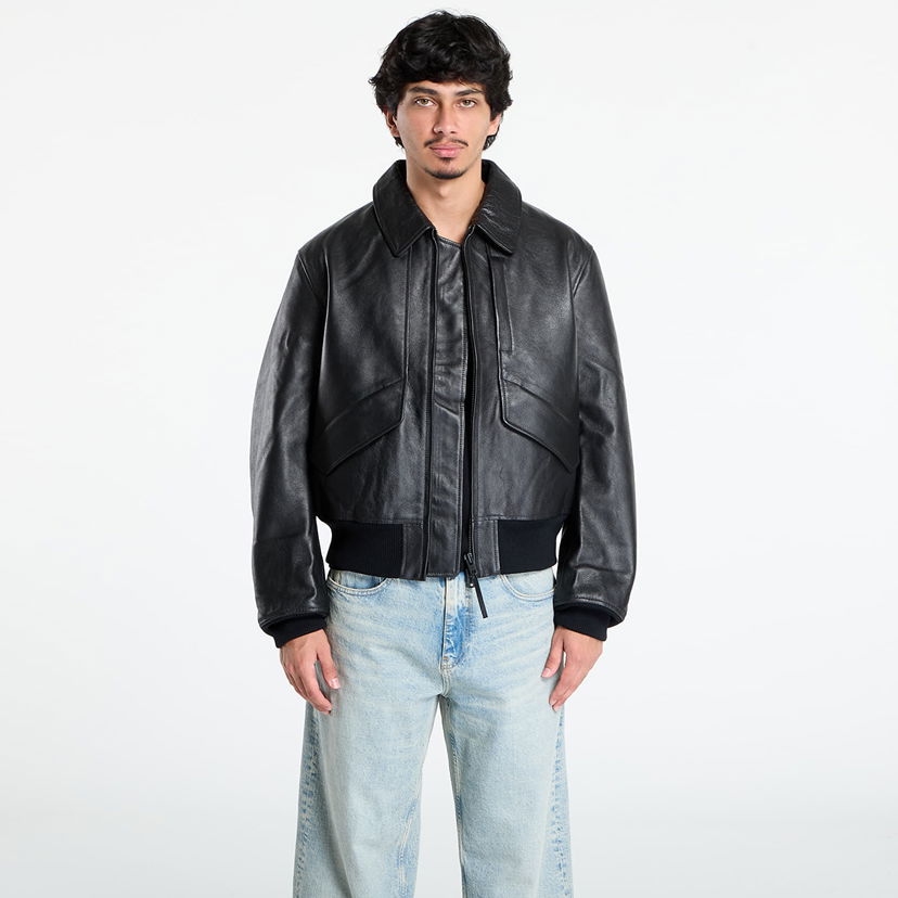 Takki Y-3 Y-3 Leather Jacket Musta | JX4820