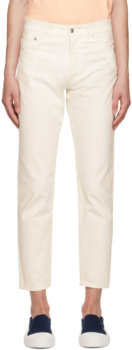 Jeans MAISON KITSUNÉ Maison Kitsuné Tapered Jeans Valkoinen | JM01176WW0072