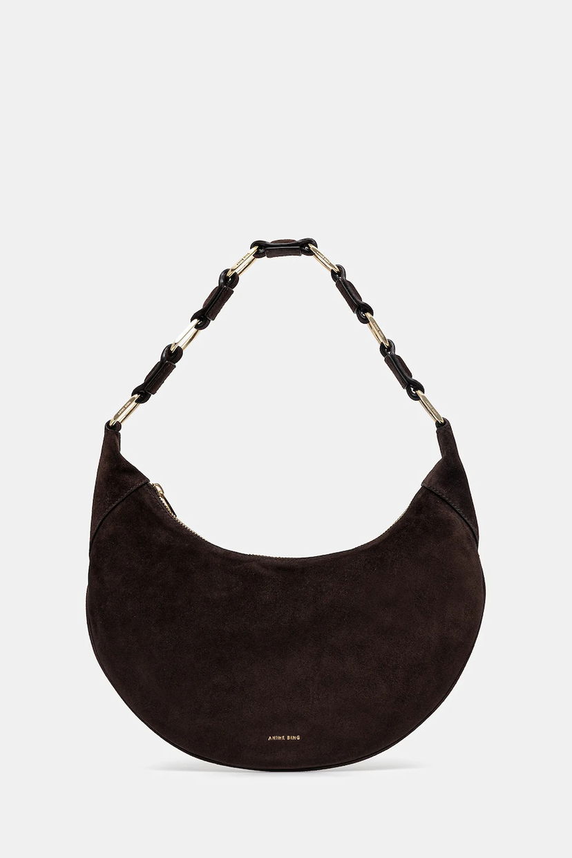 Olkalaukku Anine Bing Anine Bing Kate Suede Shoulder Bag Ruskea | A.13.10695