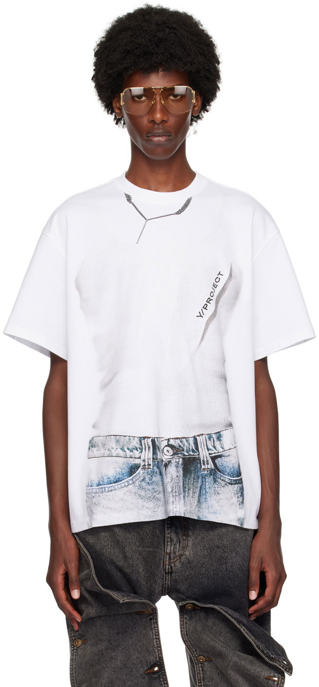 T-paita Y/PROJECT T-Shirt Printed Valkoinen | 204TS022