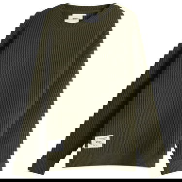 Villapaita WTAPS WTAPS 06 Heavy Ribbed Knit Sweater, Size Large Vihreä | 242MADT-KNM06-OLV, 1