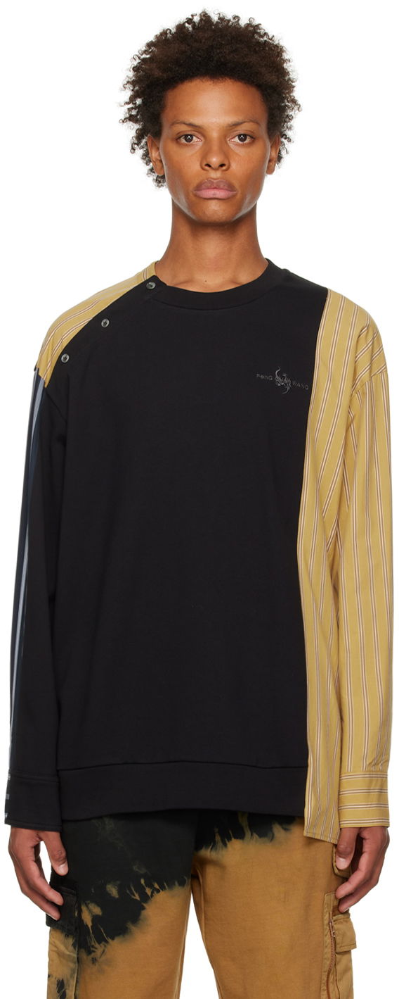 Villapaita Feng Chen Wang Feng Chen Wang Paneled Sweatshirt Musta | FMF14SS03B