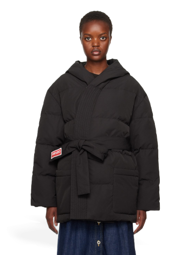 Takki KENZO Paris Belted Down Jacket Musta | FD62OU1159NE