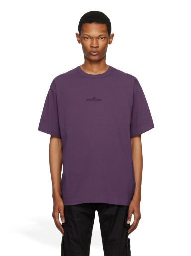 T-paita Stone Island Embroidered Violetti | 781520444