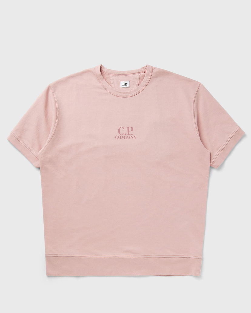 Huppari C.P. Company C.P. Company Short Sleeve Fleece Sweatshirt Vaaleanpunainen | 18CMSS159A002246G-520