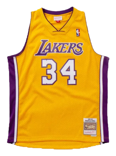 Jersey Mitchell & Ness Los Angeles Lakers Shaquille O'neal Swingman Jersey Keltainen | SMJYGS18179-LALLTGD99SON