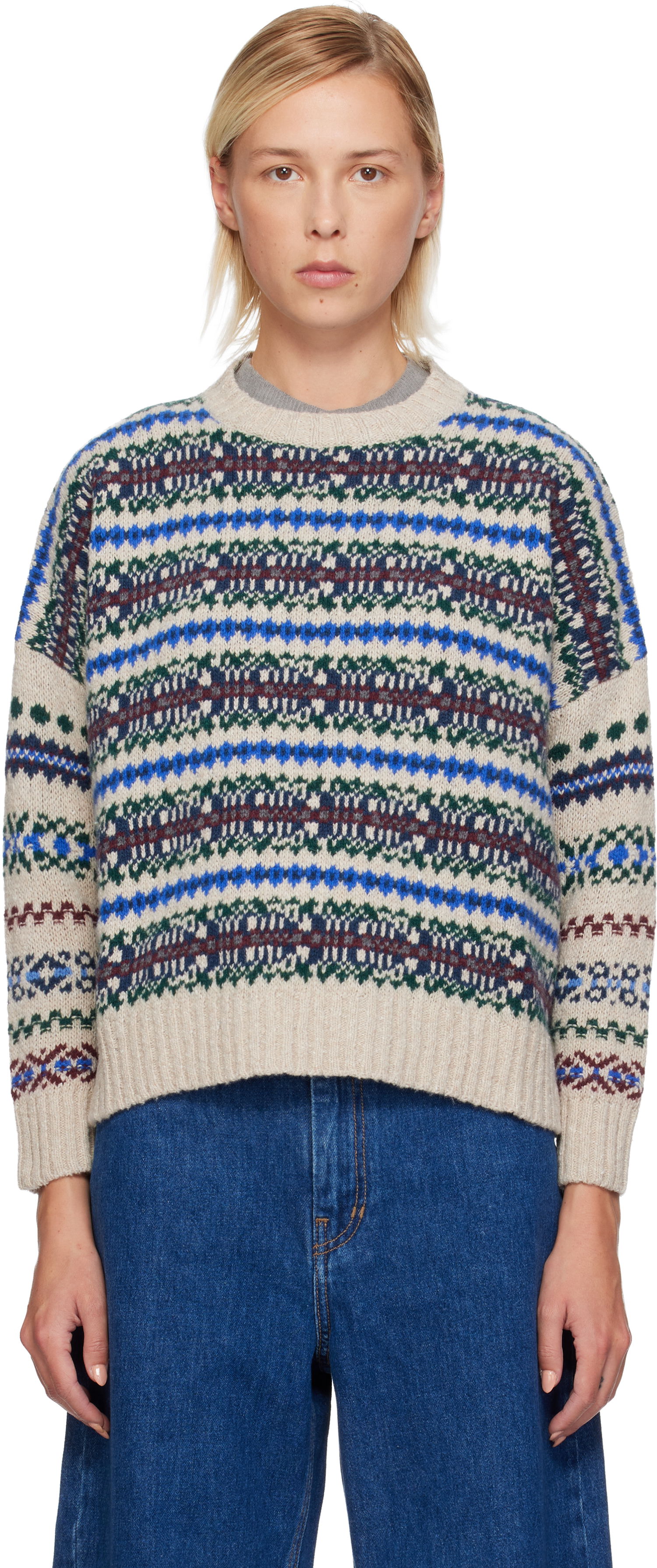 Villapaita Max Mara Weekend Max Mara Rivetto Fair Isle Crewneck Sweater Monivärinen | 2525366252600, 0