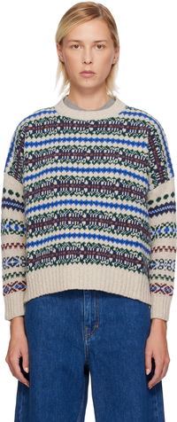 Weekend Max Mara Rivetto Fair Isle Crewneck Sweater