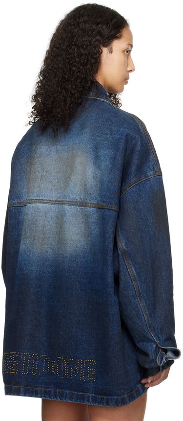 Takki We11done We11done Smudged Denim Jacket Sininen | WD-DJ0-24-319-U-BL, 2